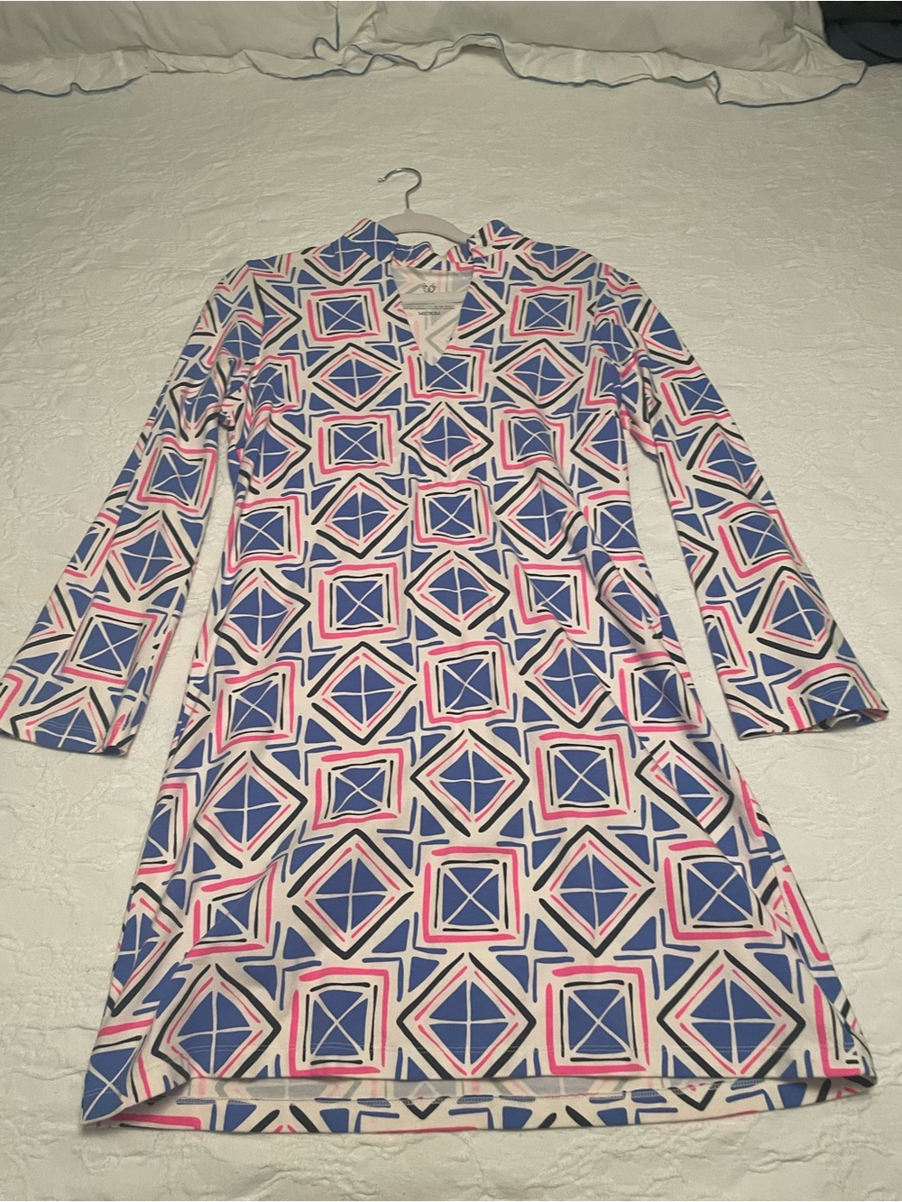 Mahi Gold Geometric Print Tunic Dress – Medium